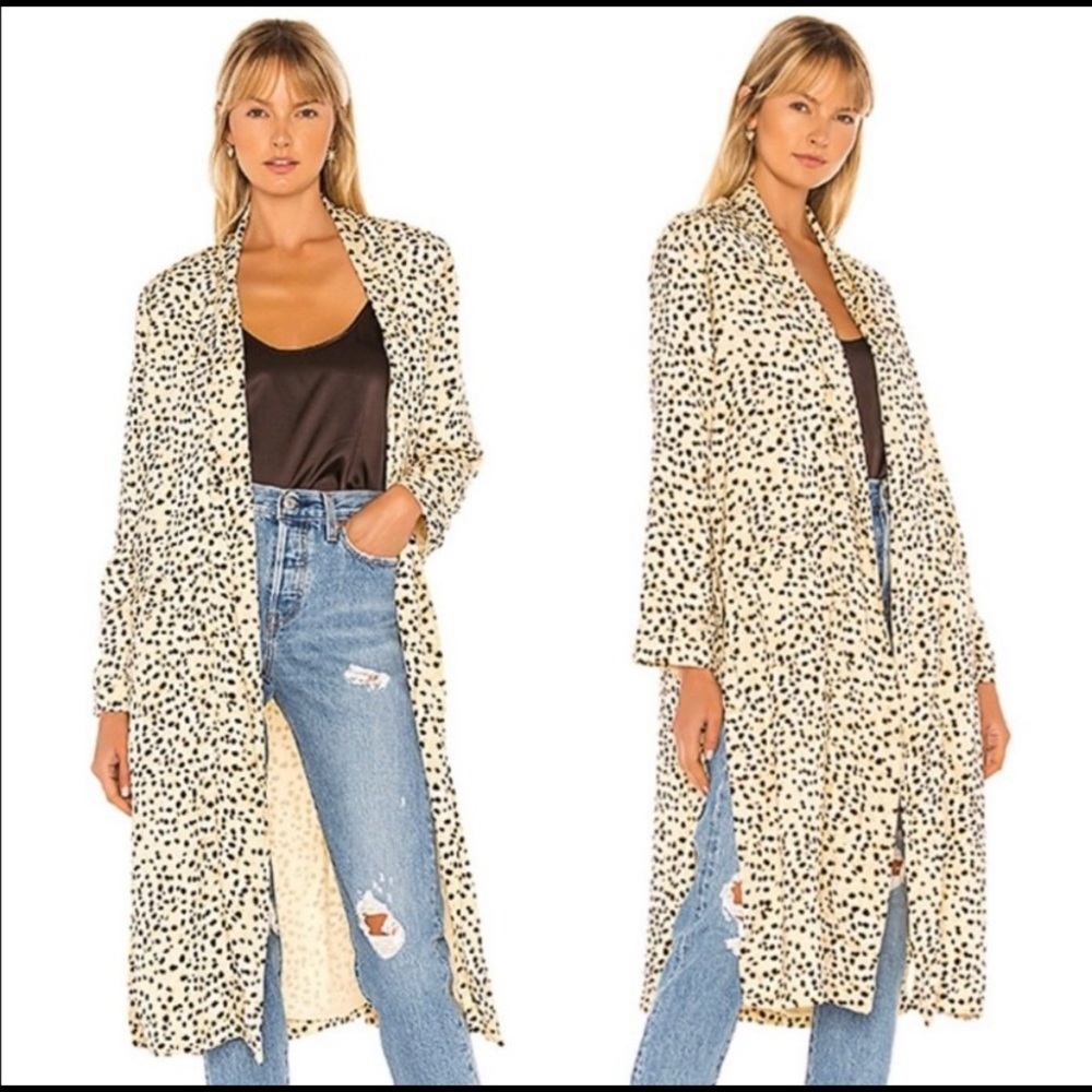 NEW Cupcakes and Cashmere Cheetah Duster Jacket M/Medium